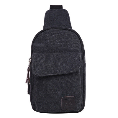 

Men Retro Canvas Sling Chest Bag Zipper Shoulder Bag Cycling Bag Messenger Bags