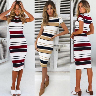 

Womens Cap Sleeve Ladies Midi Dress Plain Jersey Stretch Bodycon Plus Size 6-26