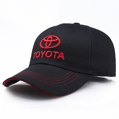 

Car logo hat cotton high-grade fabric racing cap motorcycle hat sports baseball Toyota 4S shop