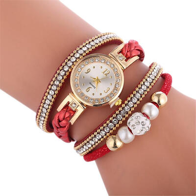 

2018 Stainless Steel luxury ladies WristWatch Analog Alloy Gift movement silent Unisex Retro Casual Womens Quartz Watch D
