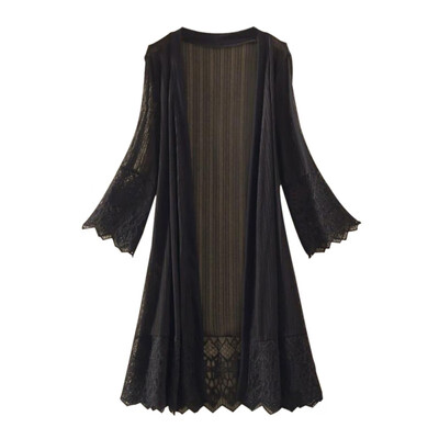 

Womens Sunscreen Thin Cardigan women Lace Loose Clothing Sexy Blouse Shirt Summer Female Tops