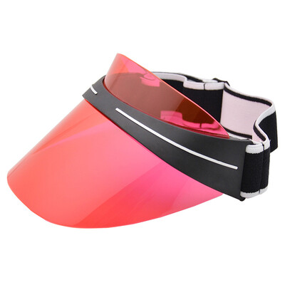 

Plastic Clear Sun Visor Hat Outdoor Sports Beach Travel Golfing Visor Hat Cap