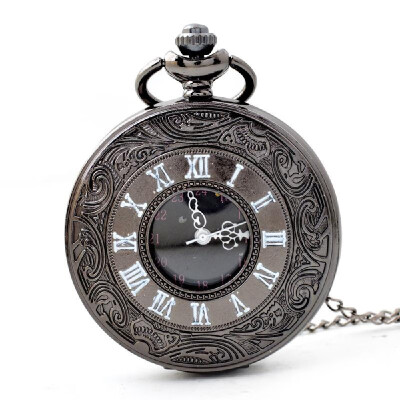 

Quartz Retro Man Woman Universal Decoration Dual Display Hollow Imitation Gift Pocket Watch