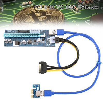 

Computer Cables Connectors Usb 30 Pci-E Express 1X To 16X Graphics Extender Riser Card Adapter Power