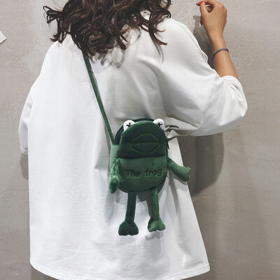 

Cartoon cute small bag female 2019 new fashion foreign girl doll bag ugly cute plush mini messenger bag