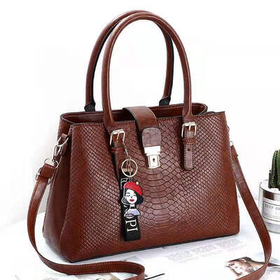 

2019 European&American fashion new ladies big bag PU leather large capacity simple shoulder bag handbag