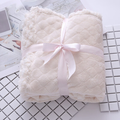 

Flannel Thick Blankets Office Naps Casual Air Conditioning Blanket Car Travel Home Soft Blanket