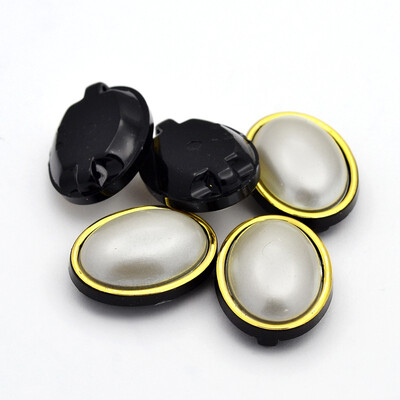 

Sew on Taiwan Acrylic Garment Accessories Oval OldLace 205x16x9mm Hole 1mm