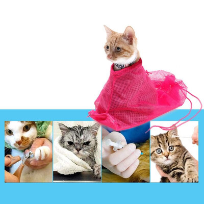 

Pet Cat Restraint Bag for Cat Bath Washing Cutting Nails Ear Cleaning Mesh Quick Dry Grooming Bag