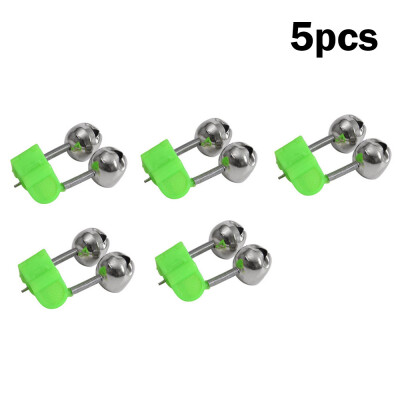 

Saidsome 5Pcs Rod Tip Clamp Fishing Pole Fish Bite Lure Alarm Alert Twin Bell Ring Clip fishing bait fishing lure