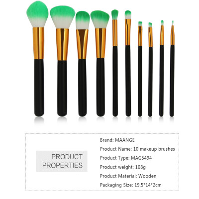 

〖Follure〗10Pc Makeup Brushes Set Powder Foundation Eyeshadow Eyeliner Lip Cosmetic Brush