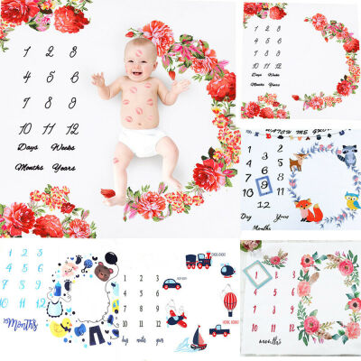 

Newborn Baby Infants Blanket Mat Photography Prop Monthly Growth