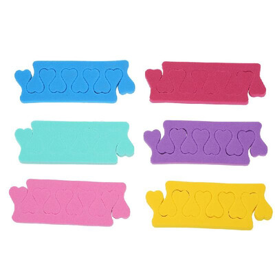 

4PCS Toe Separators Sponge Foam Toe Spacers for Pedicure Nail Salon Use Random Color