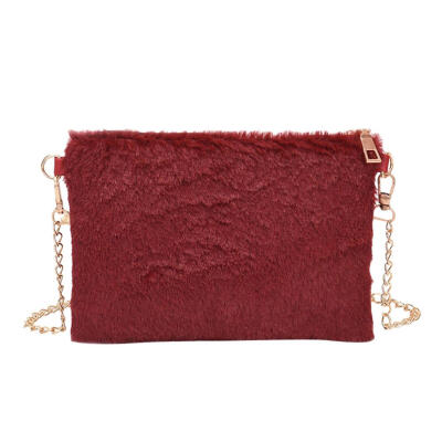 

Faux Fur Chain Sling Crossbody Bags Women Satchel Shoulder Messenger Bag
