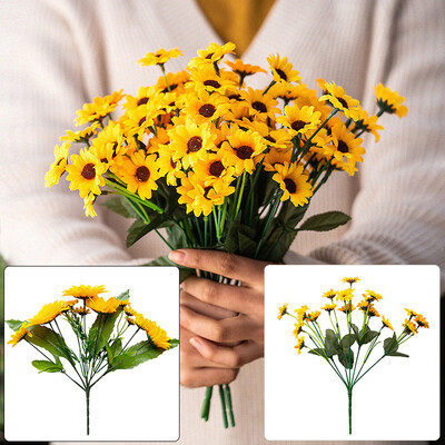 

Beauty Fake Sunflower Artificial Cloth Flower Bouquet Home Floral Decor