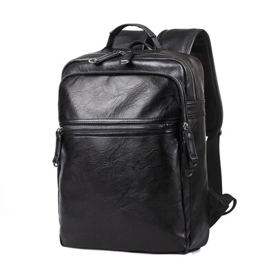 

Fashion Korean version of the tide mens college wind double backpack casual student bag travel bag large capacity mens bag