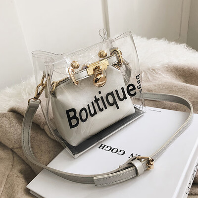

Summer new small bag female 2019 new tide transparent jelly bag wild Messenger bag ins super fire fairy bag