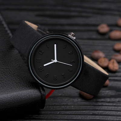 

Three-dimensional digital ladies watch fashion student Korean canvas female watch creative ladies quartz watch