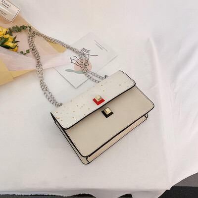 

2019 new wave Korean wild Messenger bag chic chain sequins stars small square bag female fashion temperament shoulder bag