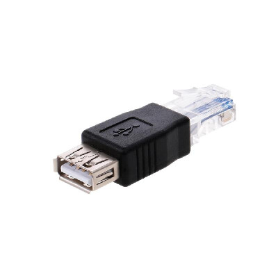 

USB to RJ45 Adapter USB20 Female to Ethernet RJ45 Male Plug Adapter Connector