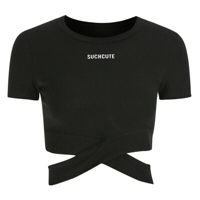 

Nomeni Sexy Women Strappy Short Sleeve Pure Color Top Fashion T Shirt Ladies Blouse
