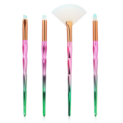 

〖Follure〗4Pc Makeup Brushes Set Powder Foundation Eyeshadow Eyeliner Lip Cosmetic Brush