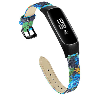 

ECSEM Leather Strap for Samsung Galaxy fit-e SM-R375 Smart Watch Bands with Metal Frame