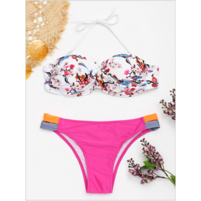 

UK Women Sexy Floral Padded Bra Bikini Swimsuit Bathing Suit Swimwear Beachwear