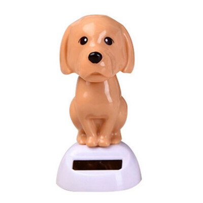 

Nodding Puppy Doll Car Ornaments Cute Dancing Shaking Head Dashboard Decoration Auto Accessories Solar Powered Car-styling