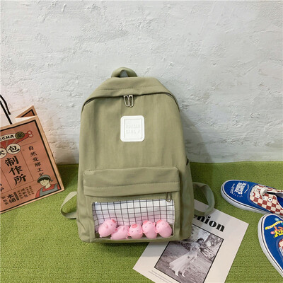 

Ins wind bag female Korean version of high school junior high school junior high school junior high school girl transparent Mori h