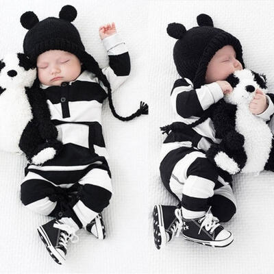 

New Baby Boys Girls Newborn Striped Romper Outfit Bodysuit Jumpsuit Clothes 0-3 Years