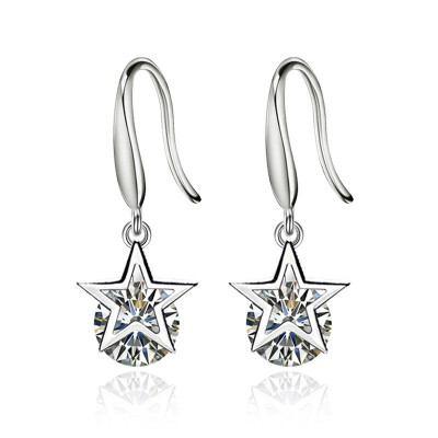 

Star Fashion Drop Earrings for Women Girl New Geometric Crystal Round Earring Party Jewelry Gift G37