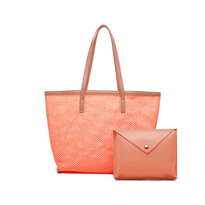 

ESHUNFA 2019 autumn new Lafite woven bag ladies portable mother bag Tote big bag ES1210