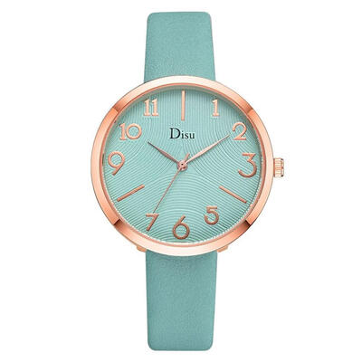 

Minimalism Womens Watches Rose Roman Numeral Disc Ladies Quartz Wristwatch Leather Strap Temperament Clock Reloj Mujer