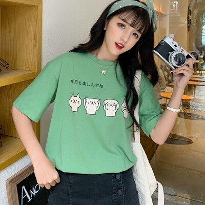 

Tops Women cute cat pig Print tshirt Casual Funny t shirt For Lady Girl Top Tee Hipster Womens clothing