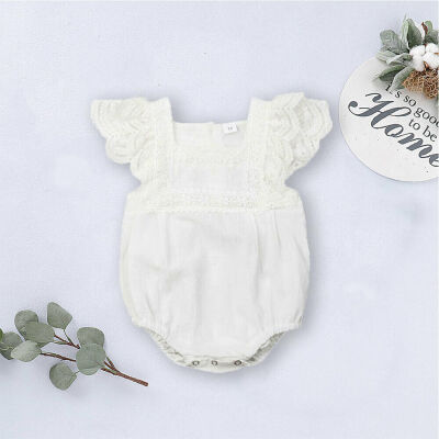 

Newborn Infant Baby Girl Lace Floral Ruffle Romper Jumpsuit Outfits Sunsuit