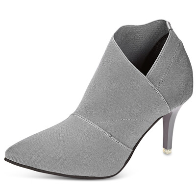 

Female Autumn Fashion Pointed Toe Thin High-heeled Slip-on Ankle Boots