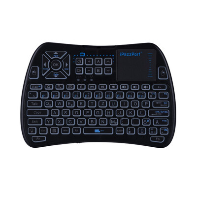 

Ipazzport KP-810-61 Backlit Mini Wireless Keyboard&Infrared Learning German
