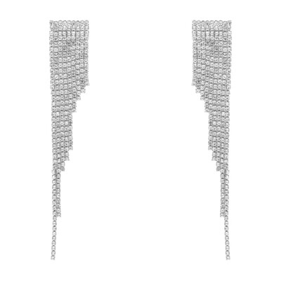 

Solememo Fashion Rhinestone Crystal Long Earrings For Women Punk Metal Earrings For Party Wedding Ear Jewelry Wholesale E5432
