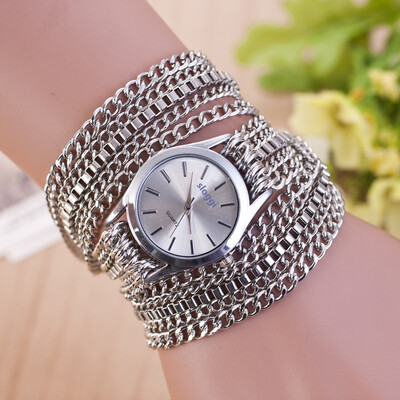 

Womens three-ring winding bracelet watch womens alloy quartz watch hot sale