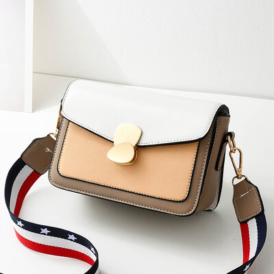

Ladies bag 2019 spring&summer new womens bag PU leather small square bag Korean fashion single shoulder Messenger bag