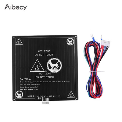 

Aibecy Aluminum Heated Bed 12V Hotbed 2202203mm with Wire Cable Heatbed Platform Kit for Anet A8 A6 3D Printer Parts