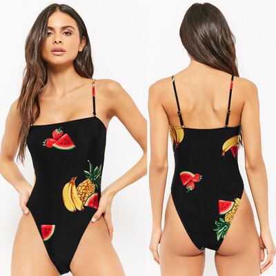 

Saidsome Women One Piece Push Up Printed Bikini Beach Bathing Monokini Swimsuit Swimwear