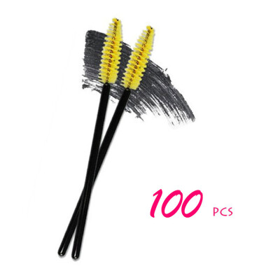 

〖Follure〗100PCS Disposable Mini Eyelash Eye Lash Makeup Brush Mascara Wands Applicator