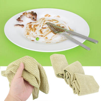 

Greensen 3pcs Absorbent Non-sticky Microfiber Dish Cloth Towel Kitchen Cleaning Tool