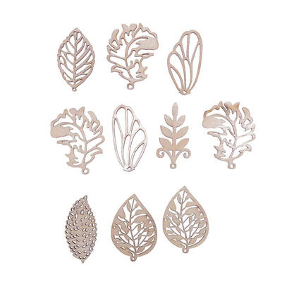 

10pcs Wood Chips Mixed Leaves Home Decor DIY Handmade Accessories
