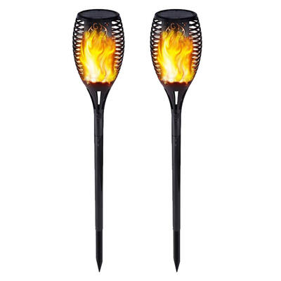 

33LED Light Control Solar Flame Light Outdoor Waterproof Garden Torch Lamp
