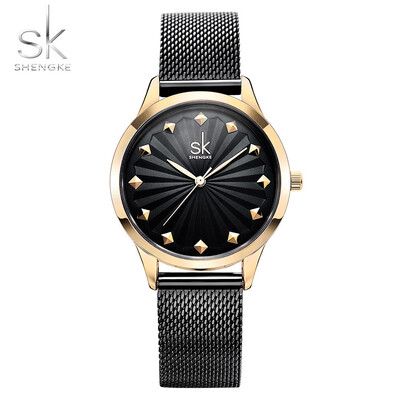 

Shengke Women Watch New Quartz Top Quality Luxury Fashion Wristwatches Ladies Gift Relogio Feminino Milan Mesh Band Lady Watches