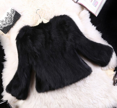 

2018 New Faux Fur Coat Thicken Warm Outwear Women Winter New Fur Jacket Coat Long Sleeve White Black Plus Size 3XL