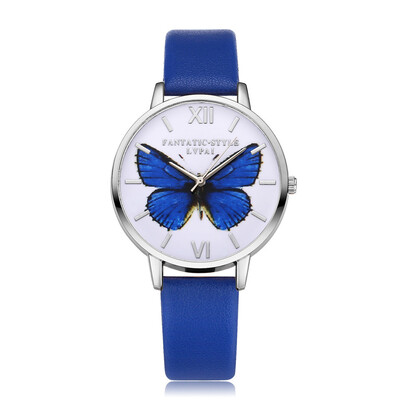 

LVPAI New Silver Butterfly Women Watches Brand Luxury Rose Gold Round Fashion Popular Wristwatch Female Quartz Watch Women 533